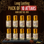 Pack of 10 Long-Lasting Attars (3ml Each) – Premium Imported Oil | 6–10 Hours Lasting
